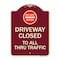 Signmission Driveway Closed to All Thru Traffic W/ Do Not Enter Heavy-Gauge Alum Sign, 24" x 18", BU-1824-24132 A-DES-BU-1824-24132 - alternate 1